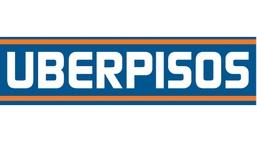 Logo atualizada Uberpisos do Cabeçalho e Rodapé do site - Marca localizada em Ribeirão Preto